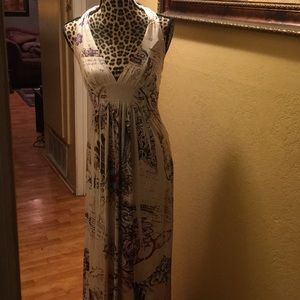 Beautiful woman’s long open back dress